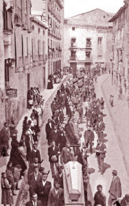 Funerales por las víctimas de la traca de 1914