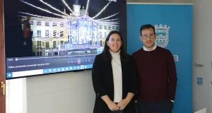 Presentación de la iluminación navideña de Tudela