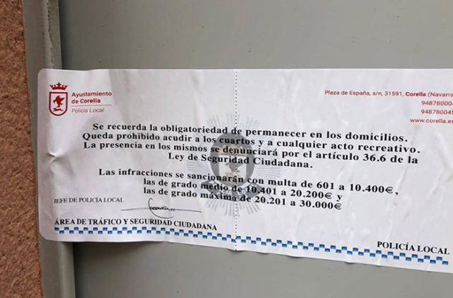 precinto en uno de los cuartos de la localidad