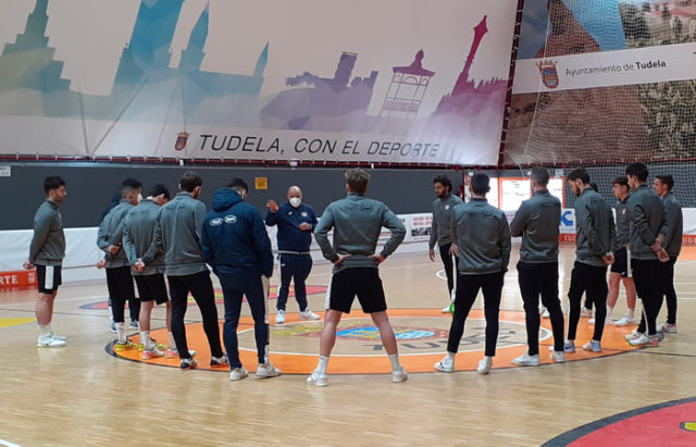 El Aspil Ribera Navarra preparando su partido contra el Jaén Paraíso Interior