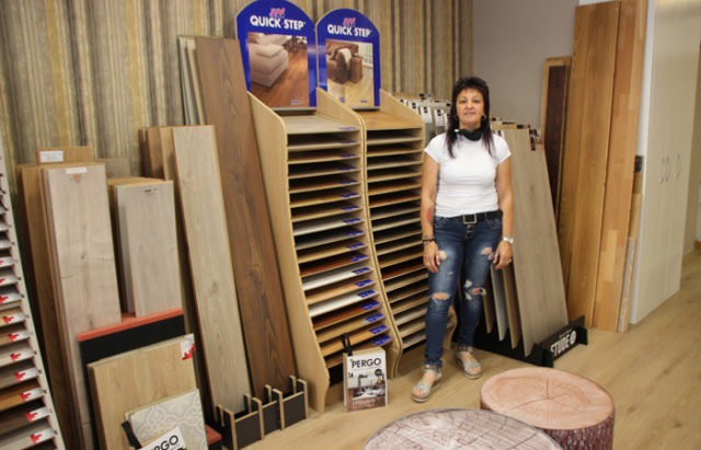 Anabel García, en la nueva tienda de Decohogar en Tudela