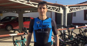 Eduardo Laínez, de la SDR Arenas, participó en el Duatlón de Tauste