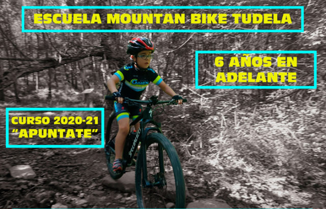 Cartel de la Escuela Mountain Bike de Tudela