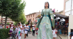 La comparsa de Gigantes de Marcilla en las fiestas del año pasado