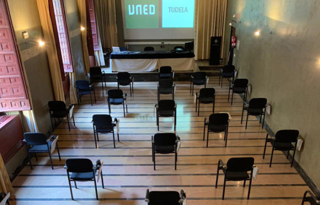 El Salón de Actos de la UNED Tudela, adaptado a la actual situación